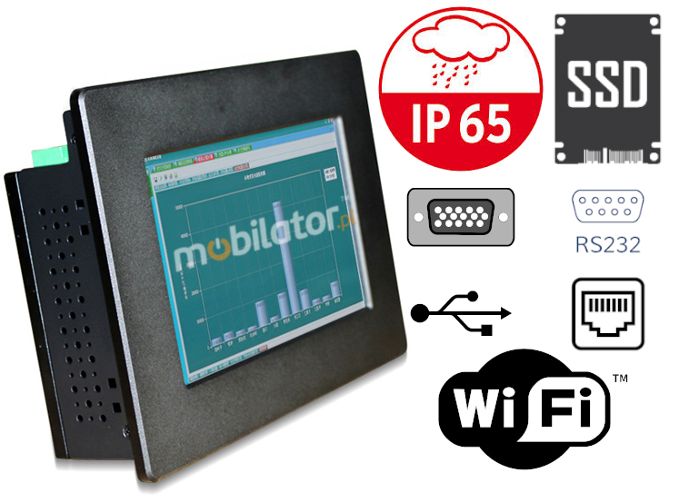 przemysłowy panel operatorski panel PC komputer przemysłowy odporny wodoodporny pyłoodporny wstrz±soodporny wzmocniony IP65 wifi